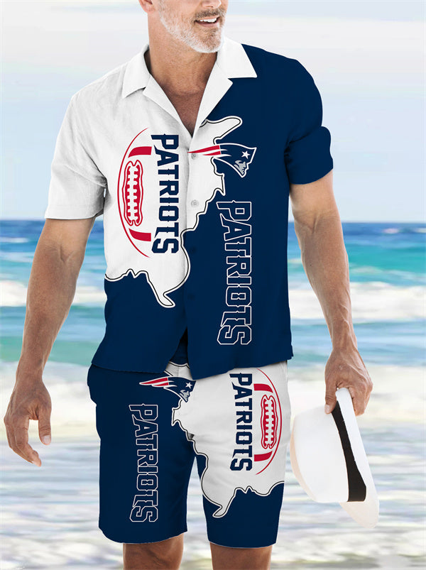 New England Patriots Combo Hawaiian Shirt and Shorts AZBTHWSS000051
