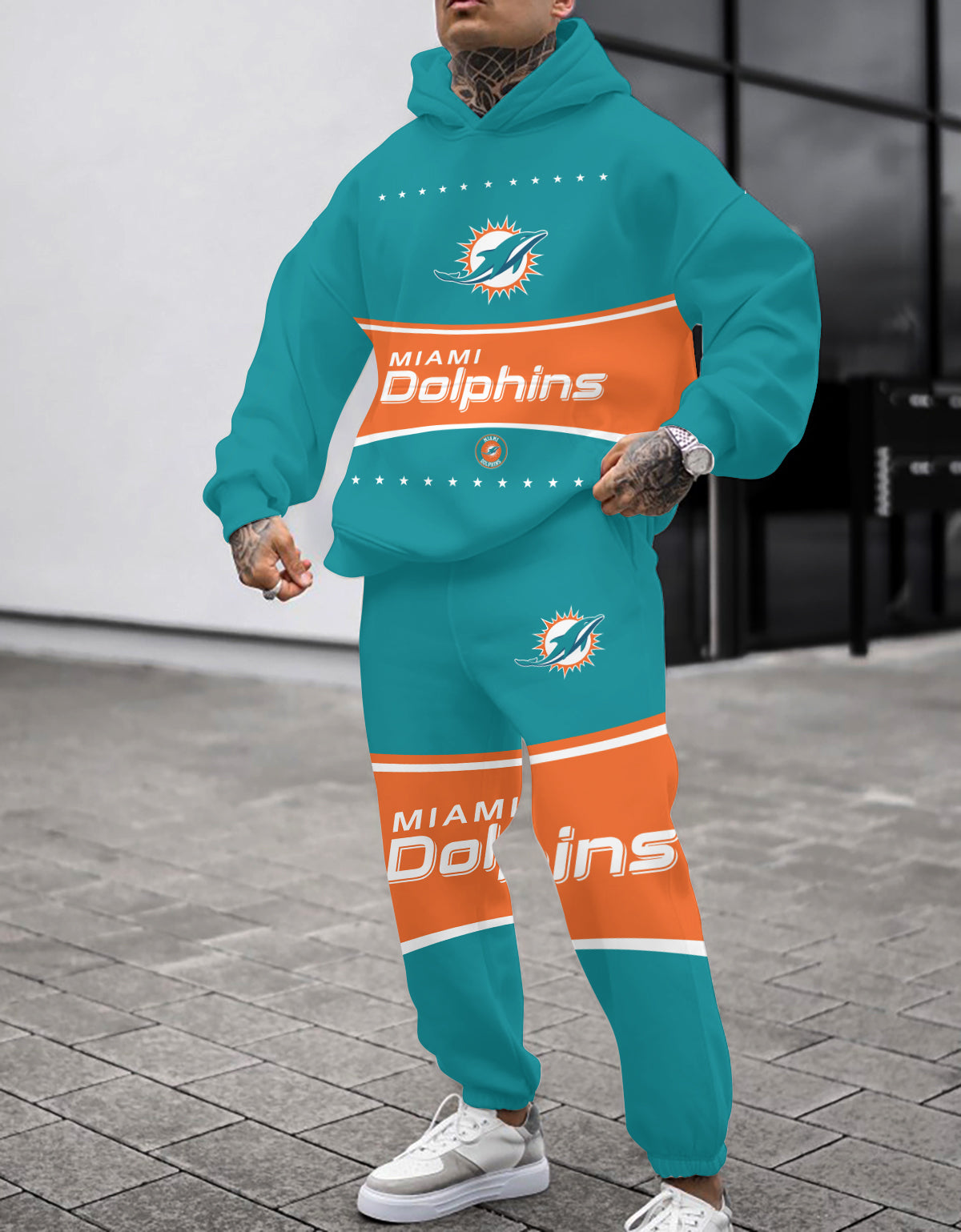 Miami Dolphins Combo Pullover Hoodie And Sweatpants AZBTPHSP000037