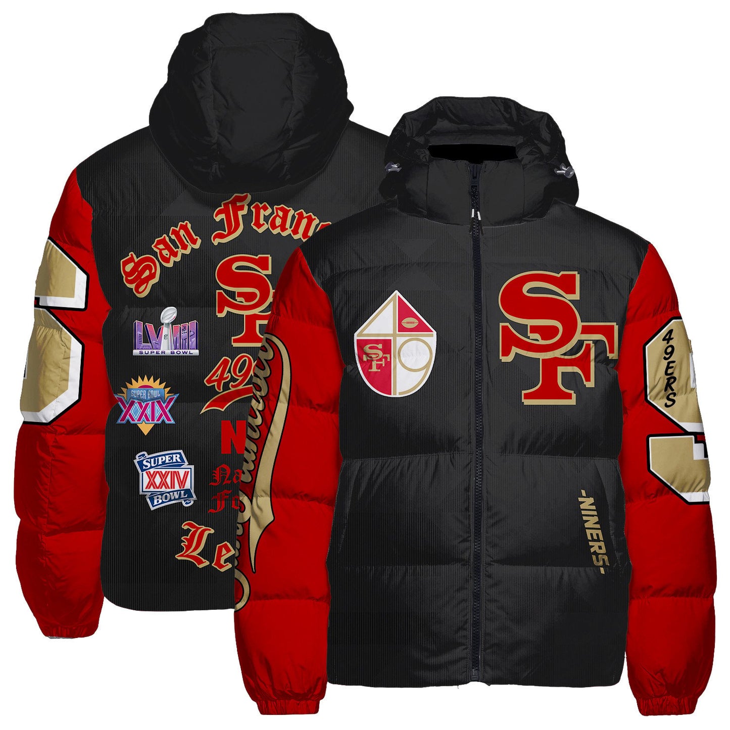 San Francisco 49ers CozyCloud Down Jacket AZBTDWJ000409