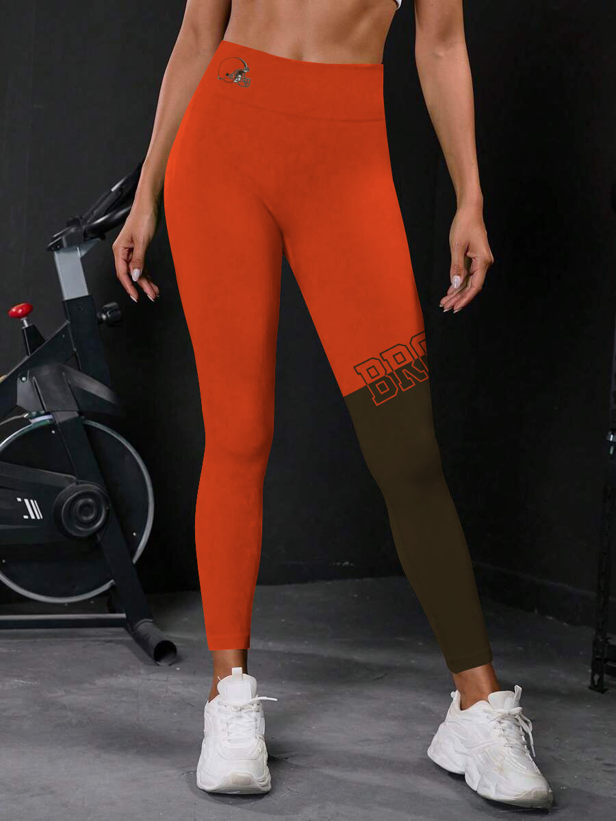 Cleveland Browns High Waist Push Up Printed Leggings (4)