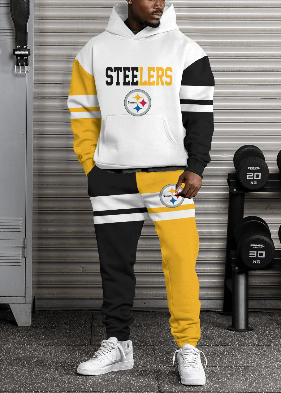Pittsburgh Steelers Combo Pullover Hoodie And Sweatpants AZBTPHSP000073