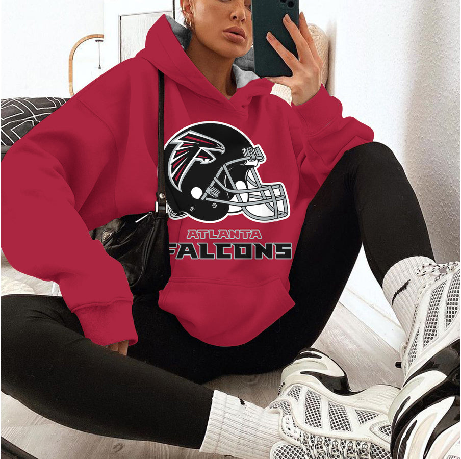 Atlanta Falcons Printed Hooded Pocket Pullover Hoodie AZBTPH000063