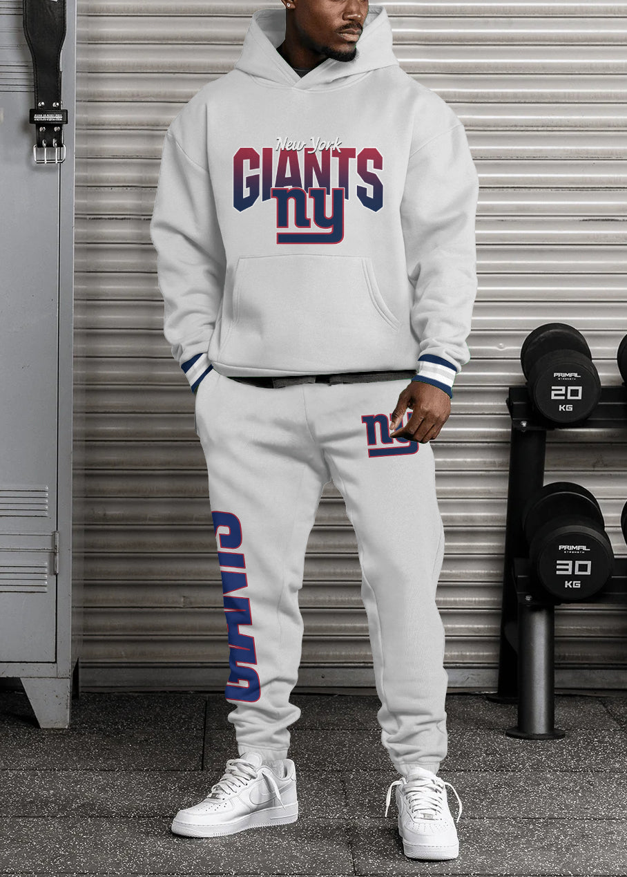 New York Giants Combo Pullover Hoodie And Sweatpants AZBTPHSP000318
