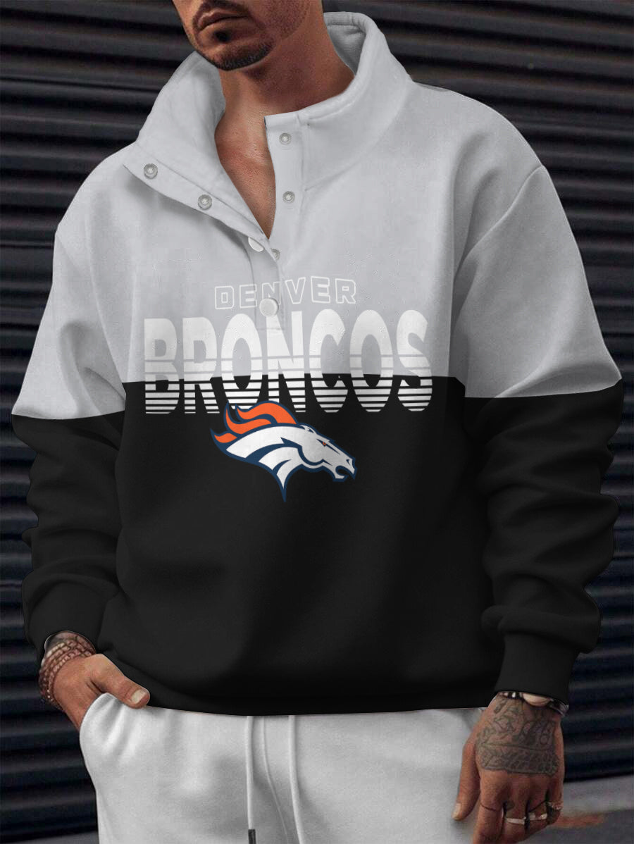 Denver Broncos Casual Colorful Stand Collar Sweatshirt AZBTSCSW000192