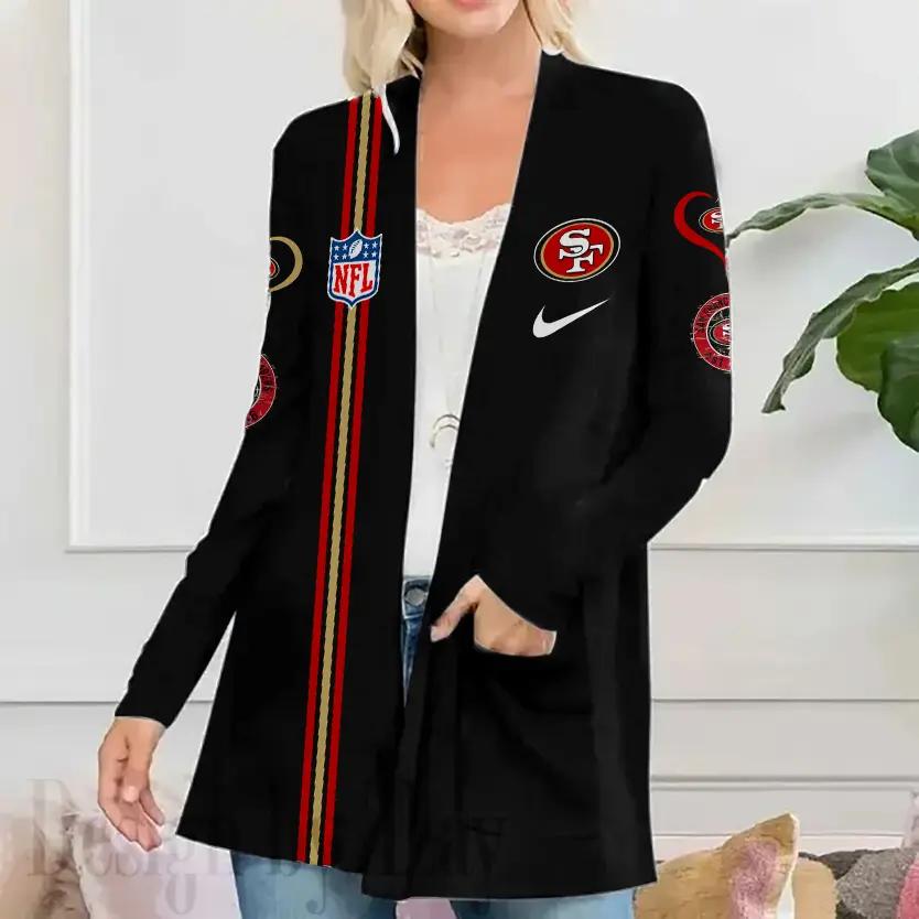 San Francisco 49ers Women Patch Pocket Cardigan BT173