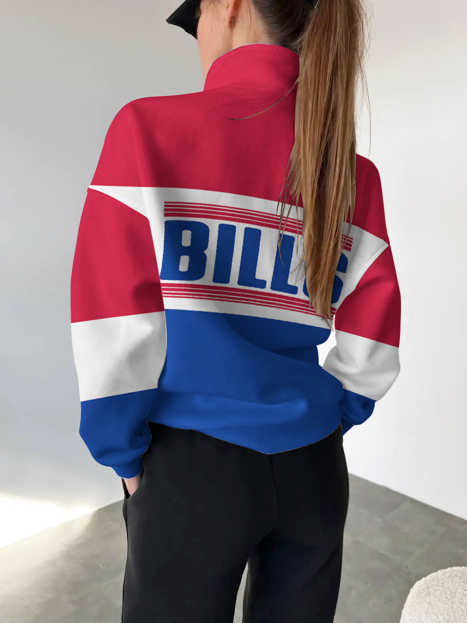 Buffalo Bills Casual Colorful Stand Collar Sweatshirt AZBTSCSW000213