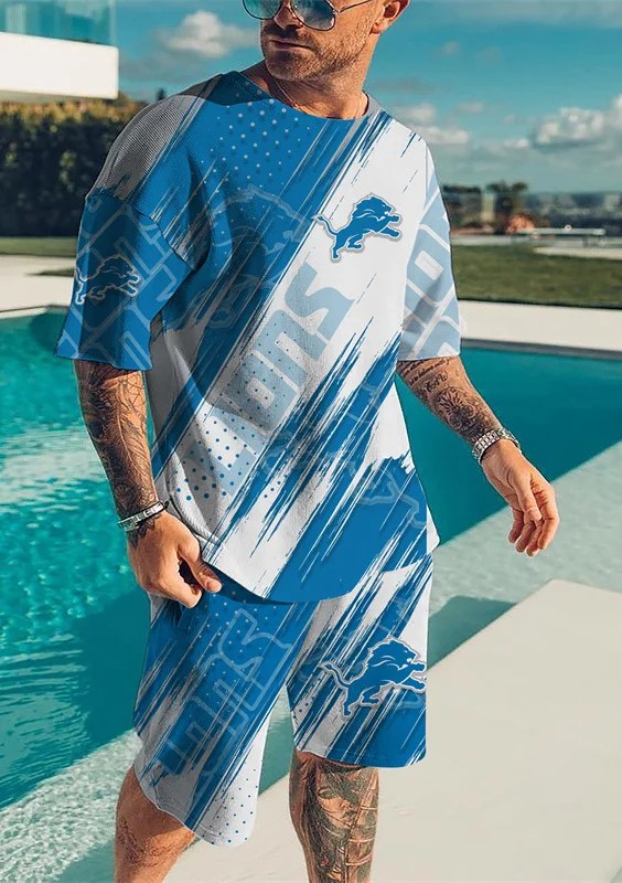 Detroit Lions T-shirt and Shorts AZTS397