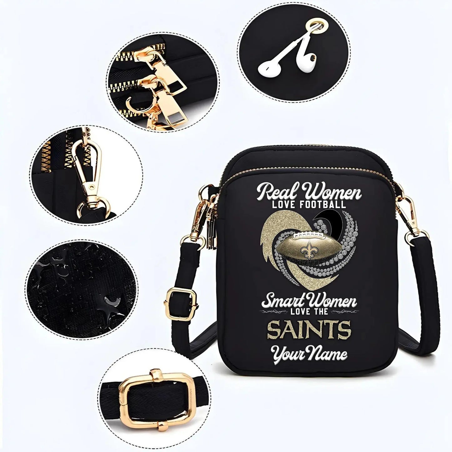 New Orleans Saints Mini Crossbody Bag for Women New Trending 2025 AZBT2DMCB000076