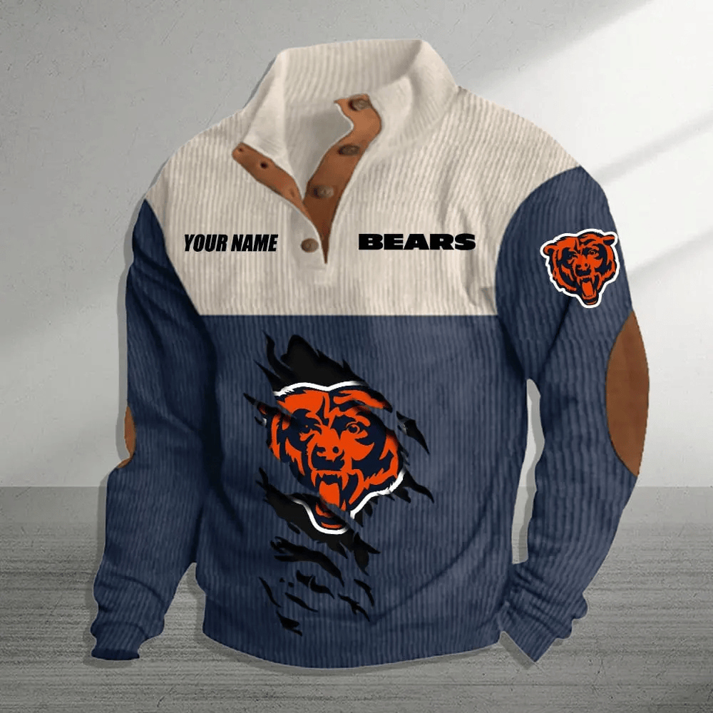 Chicago Bears Colorful Stand Collar Sweatshirt AZBTCSSW000013