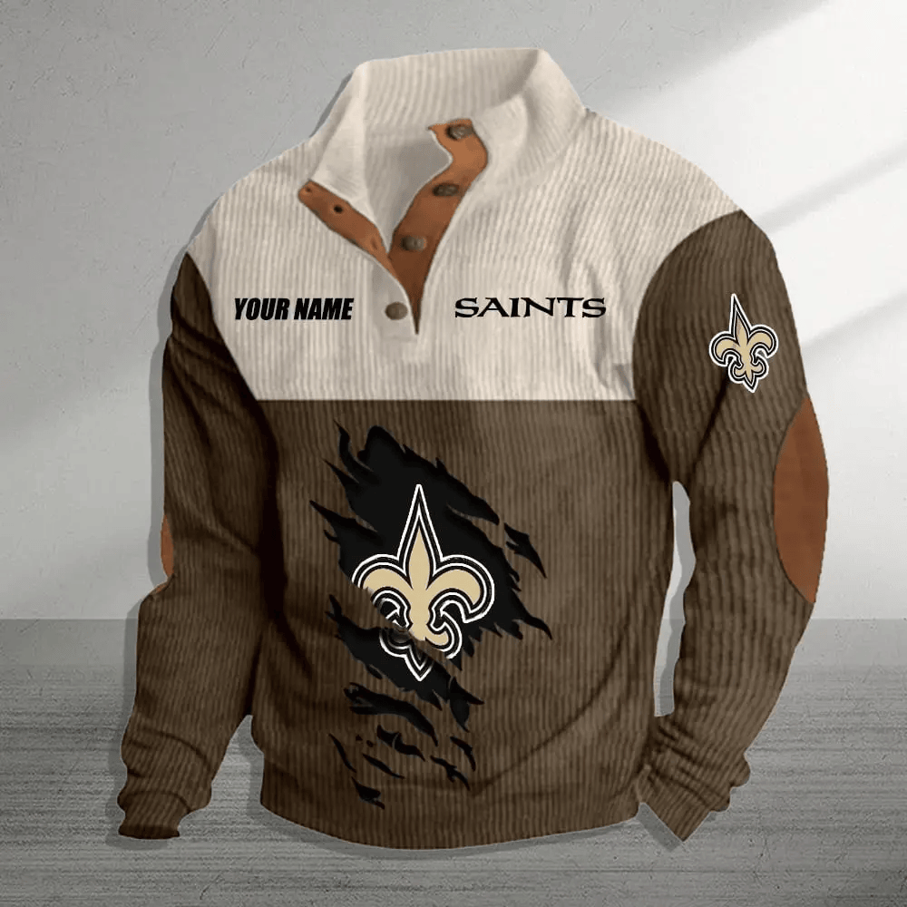 New Orleans Saints Colorful Stand Collar Sweatshirt AZBTCSSW000021