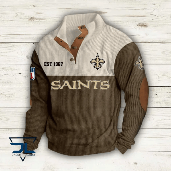 New Orleans Saints Colorful Stand Collar Sweatshirt AZBTCSSW000045