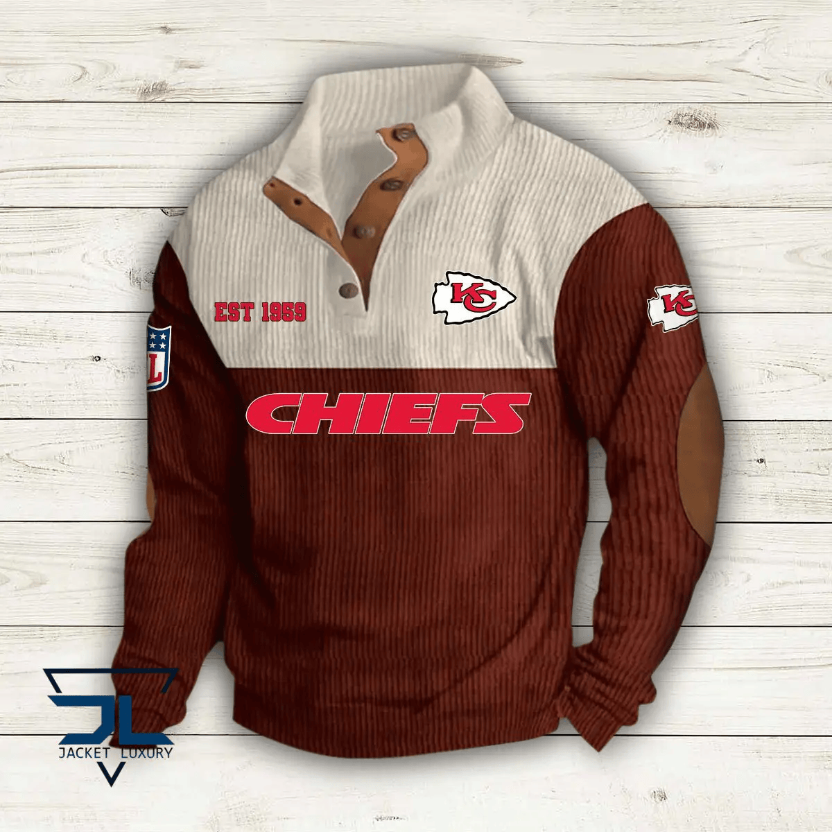 Kansas City Chiefs Colorful Stand Collar Sweatshirt AZBTCSSW000048