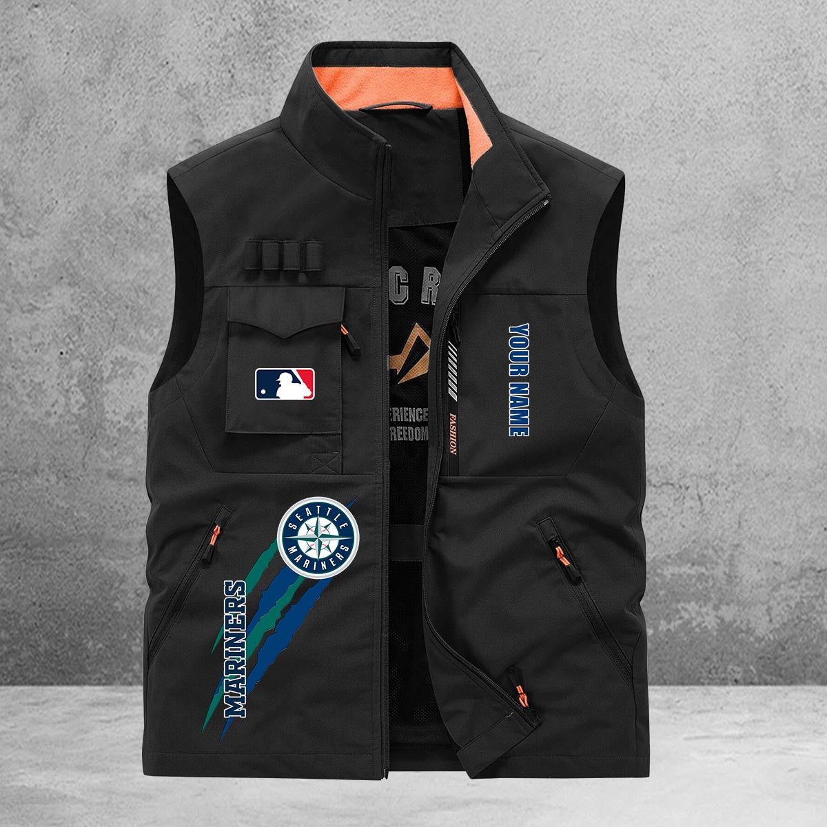 Seattle Mariners New Personalized Multi-Pockets Vest AZBTMPV000109