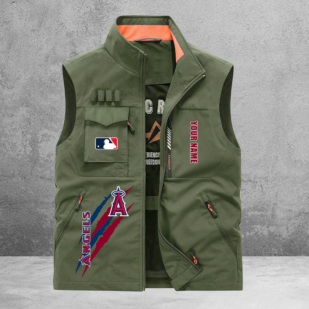 Los Angeles Angels New Personalized Multi-Pockets Vest AZBTMPV000110