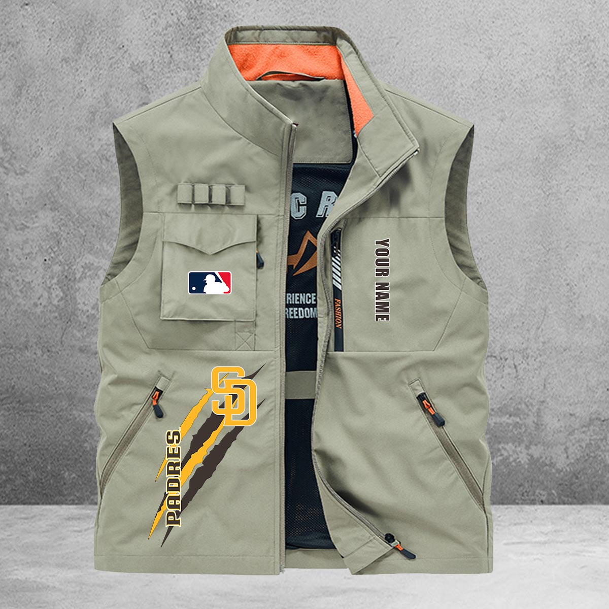 San Diego Padres New Personalized Multi-Pockets Vest AZBTMPV000120