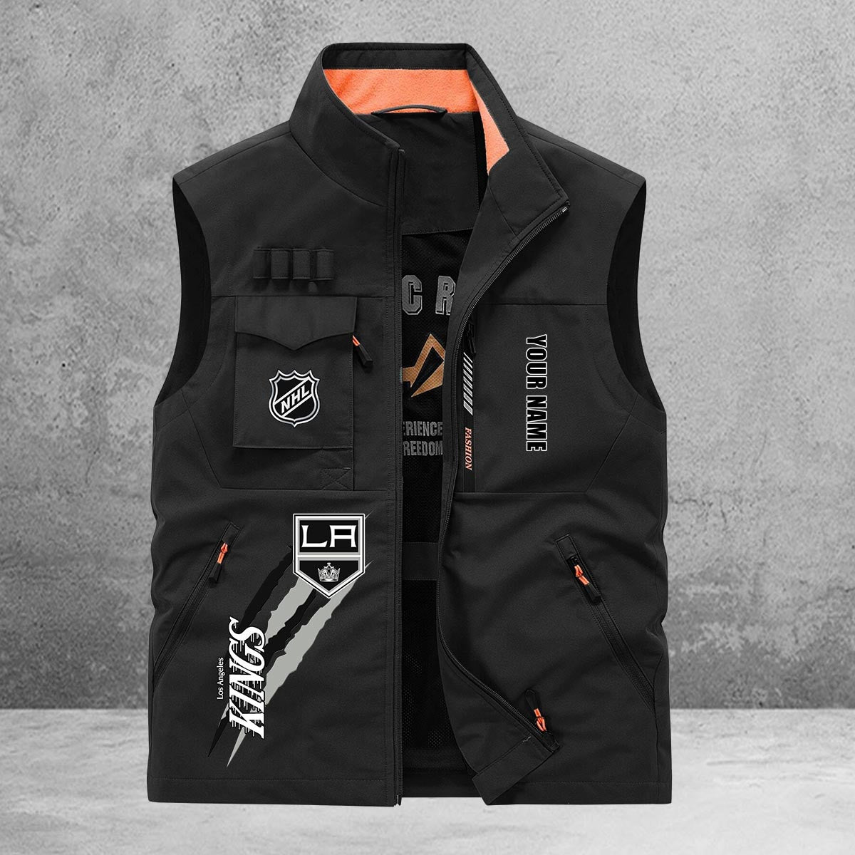 Los Angeles Kings New Personalized Multi-Pockets Vest AZBTMPV000176