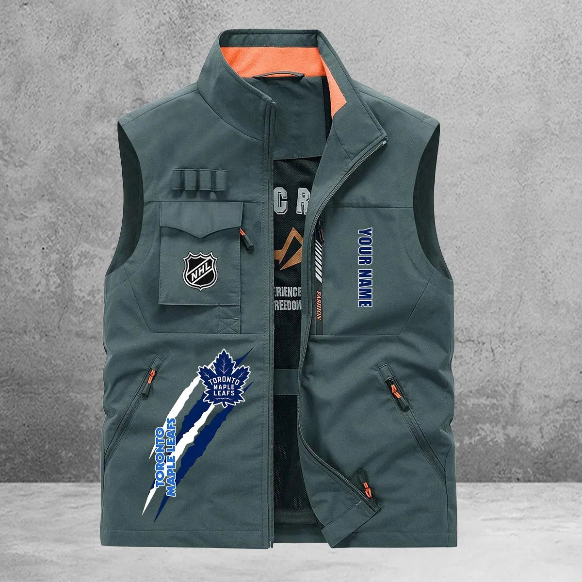 Toronto Maple Leafs New Personalized Multi-Pockets Vest AZBTMPV000186