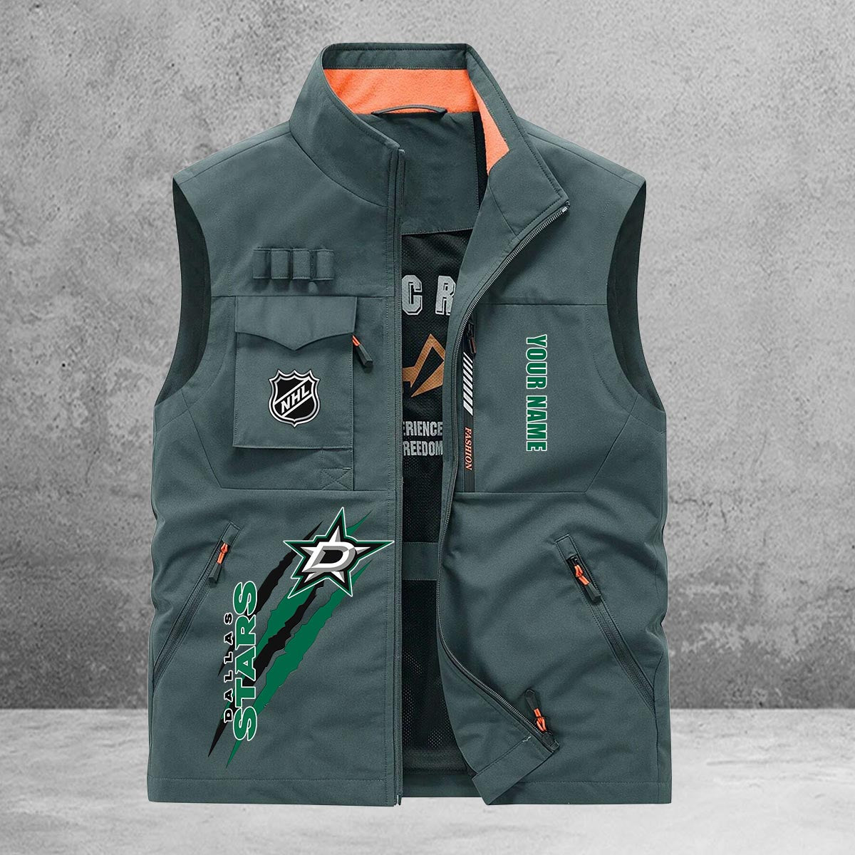 Dallas Stars New Personalized Multi-Pockets Vest AZBTMPV000189