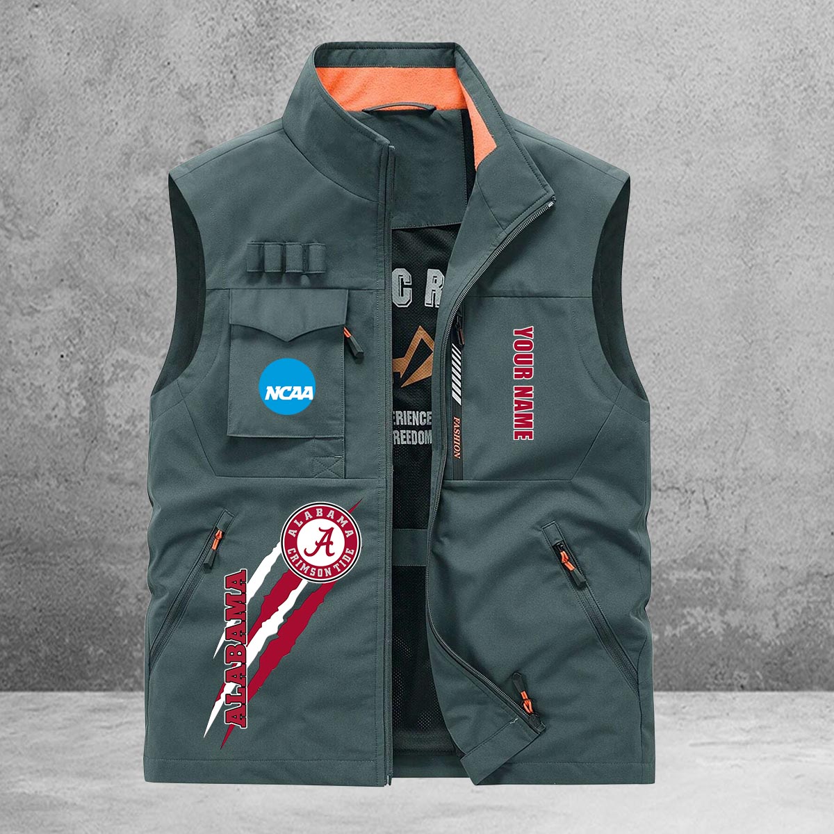 Alabama Crimson Tide New Personalized Multi-Pockets Vest AZBTMPV000008