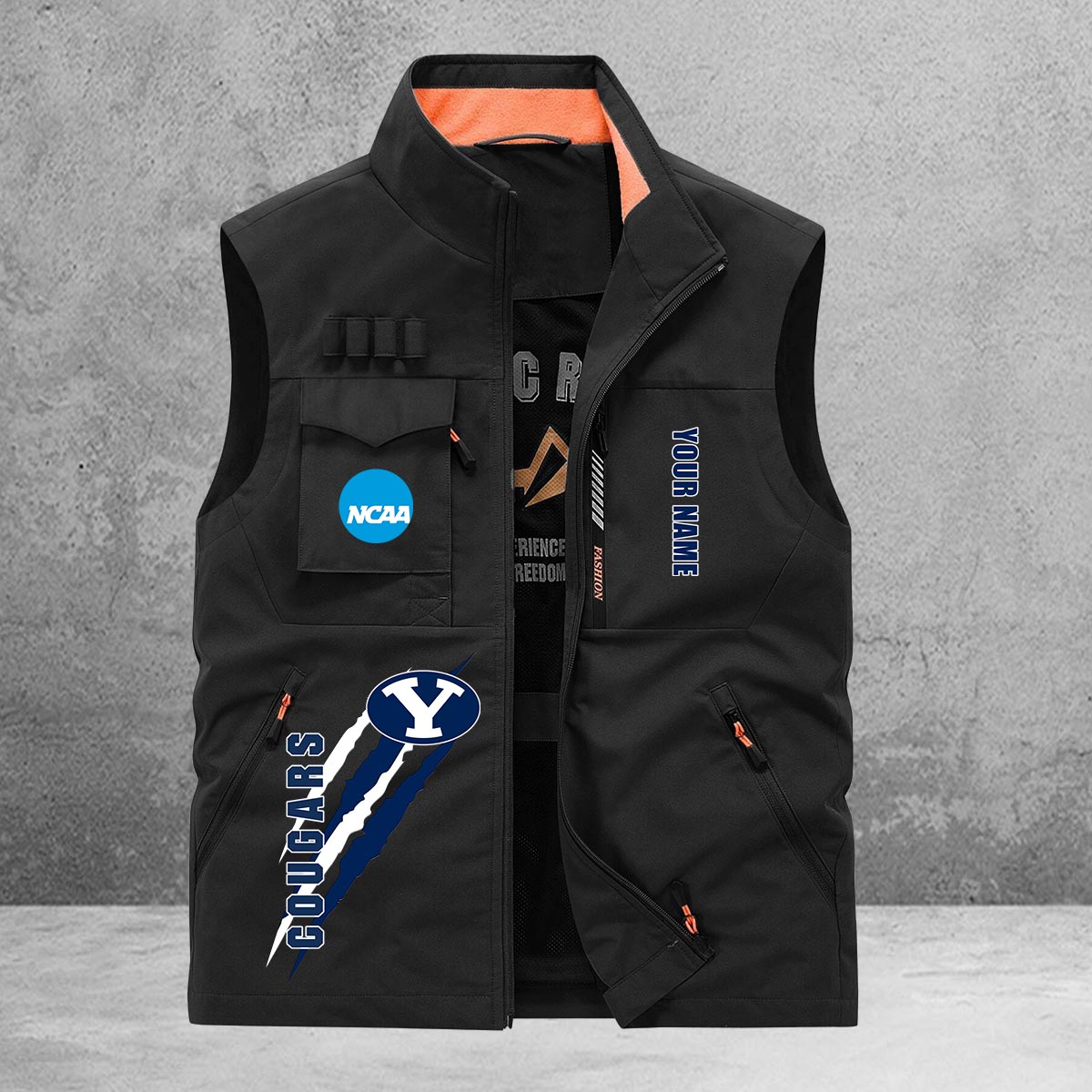 BYU Cougars New Personalized Multi-Pockets Vest AZBTMPV000021