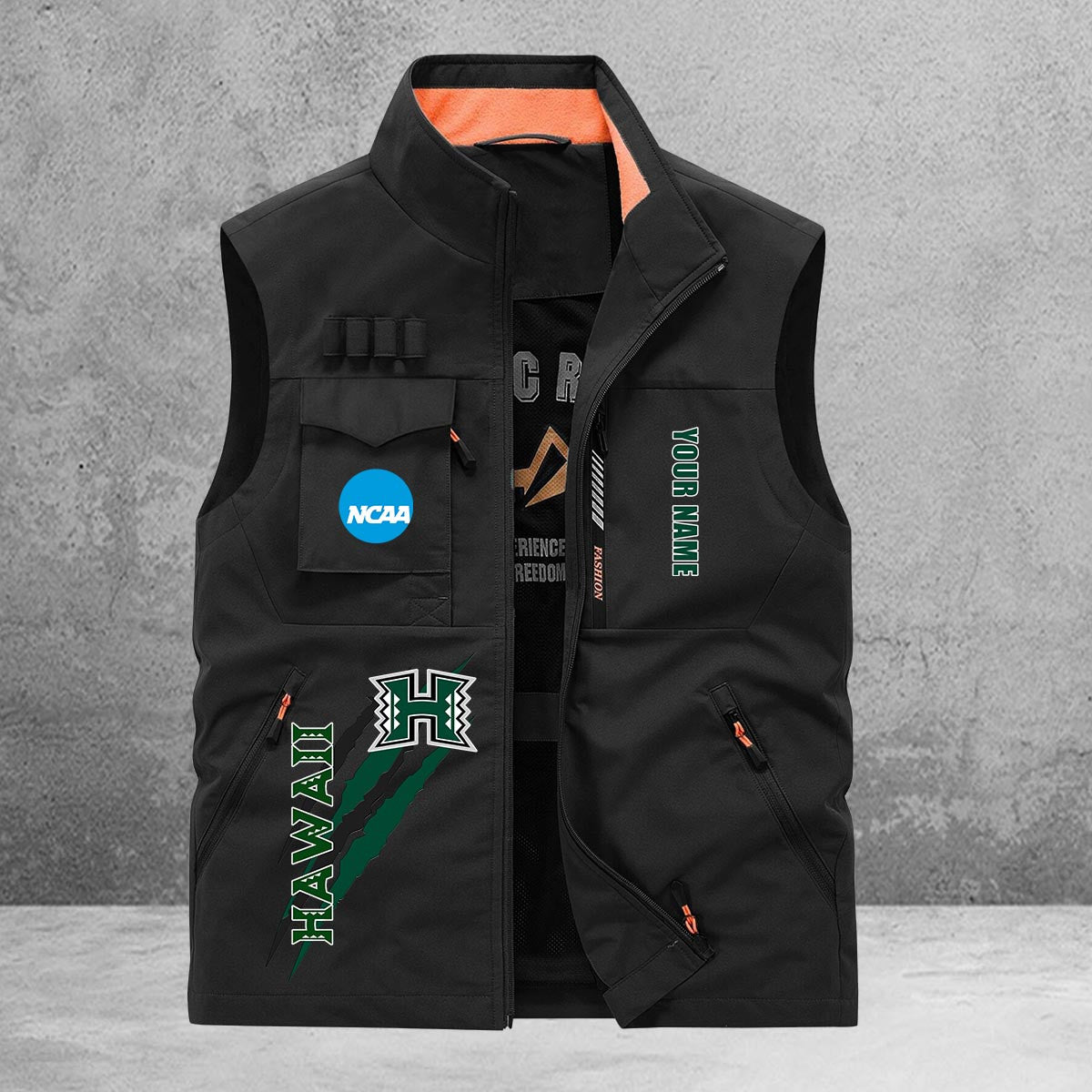 Hawaii Rainbow Warriors New Personalized Multi-Pockets Vest AZBTMPV000022