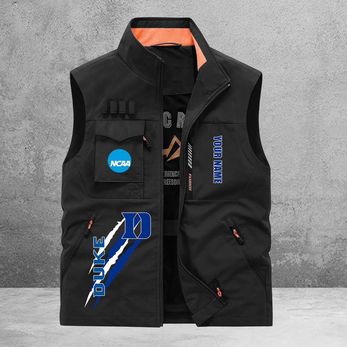 Duke Blue Devils New Personalized Multi-Pockets Vest AZBTMPV000040
