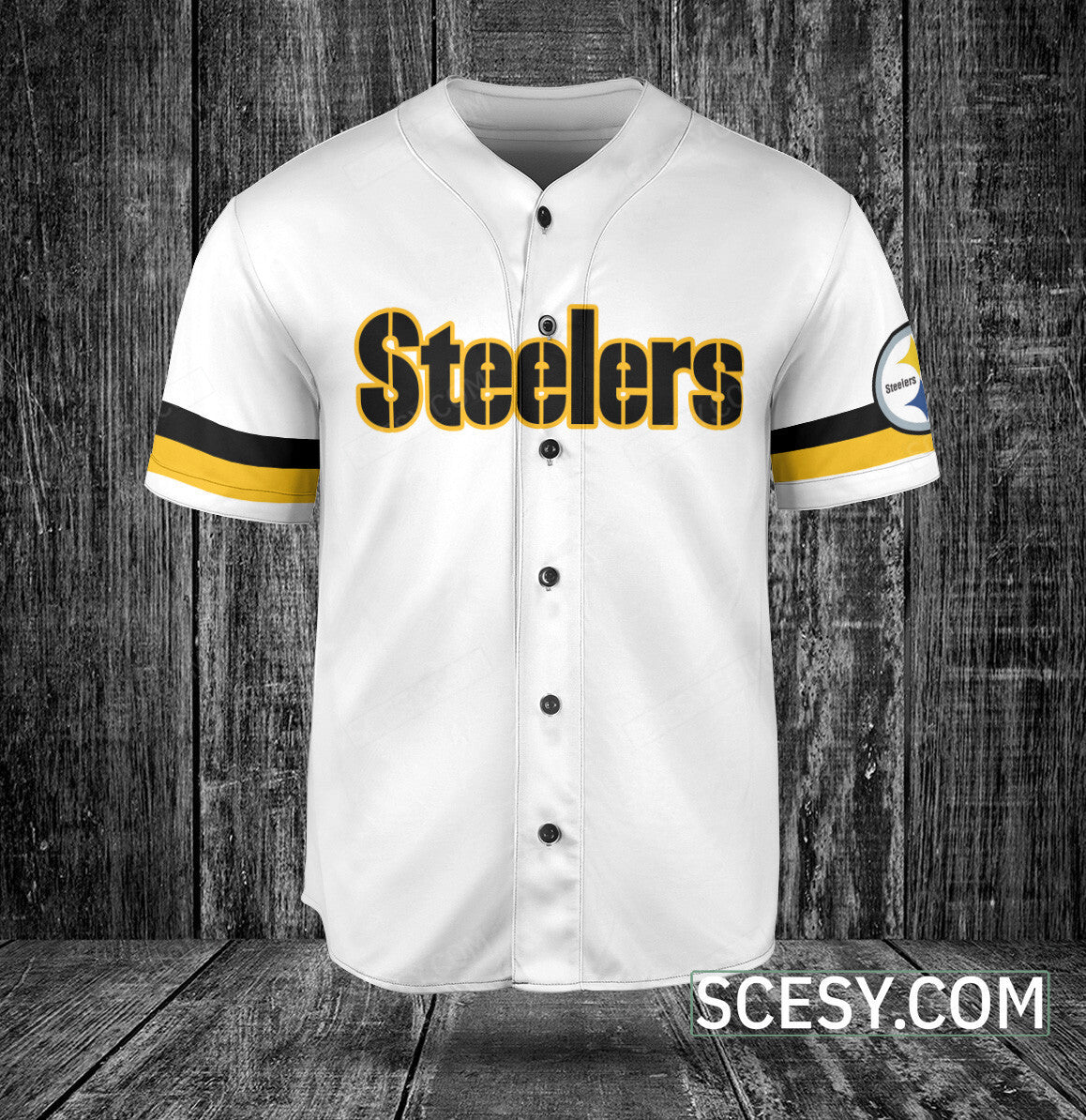 Pittsburgh Steelers Mickey Baseball Jersey White