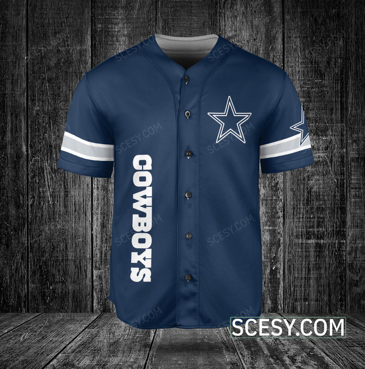 Dallas Cowboys Mickey Baseball Jersey Navy