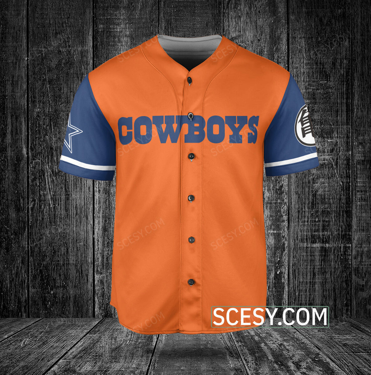 Dallas Cowboys Dragon Ball Son Goku Baseball Jersey (2)