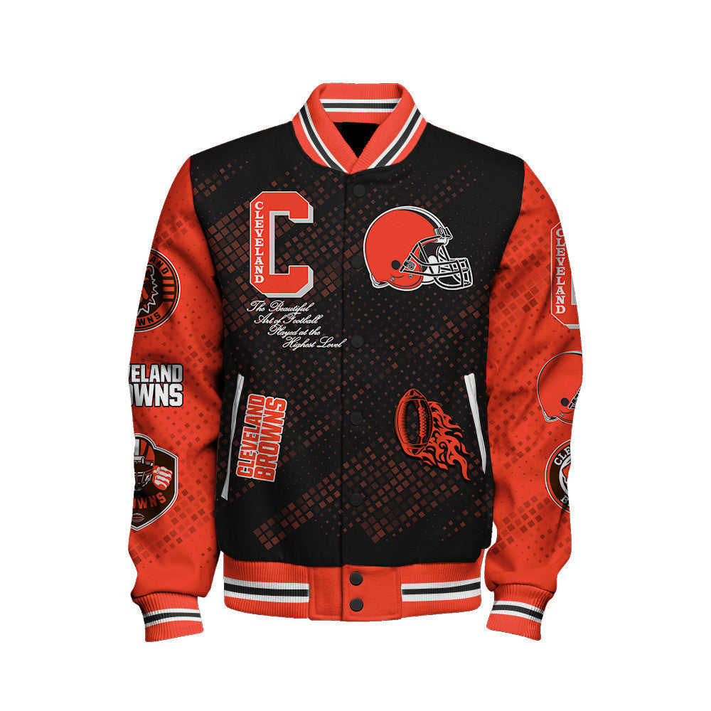 Cleveland Browns National Football Conference Unisex Varsity Jacket AZBTVJK000008