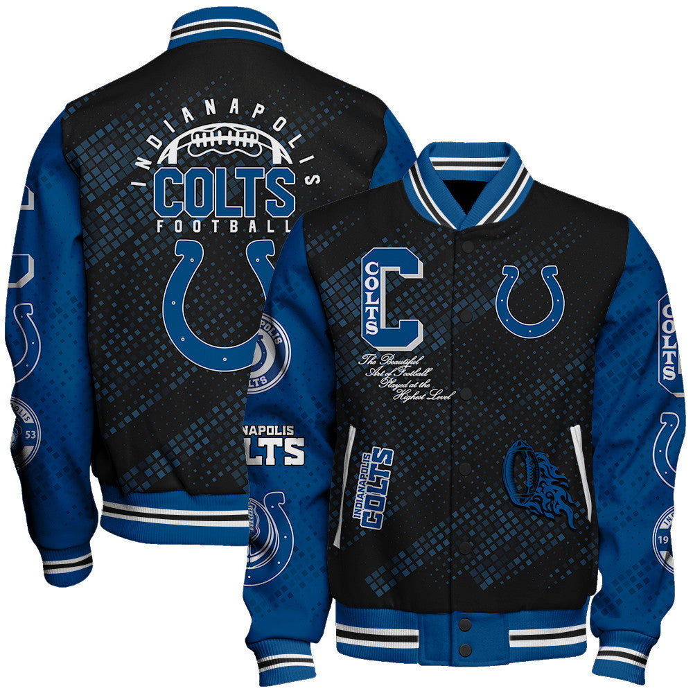 Indianapolis Colts National Football Conference Unisex Varsity Jacket AZBTVJK000009