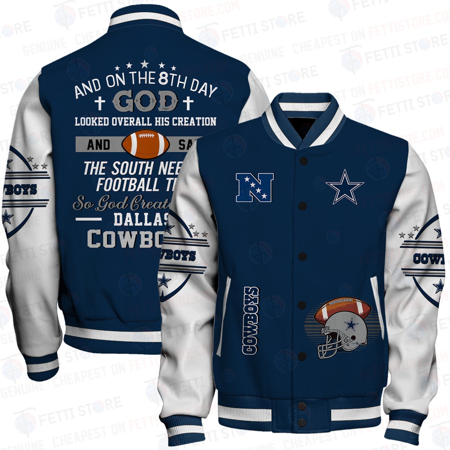 Dallas Cowboys National Football Conference Unisex Varsity Jacket AZBTVJK000037