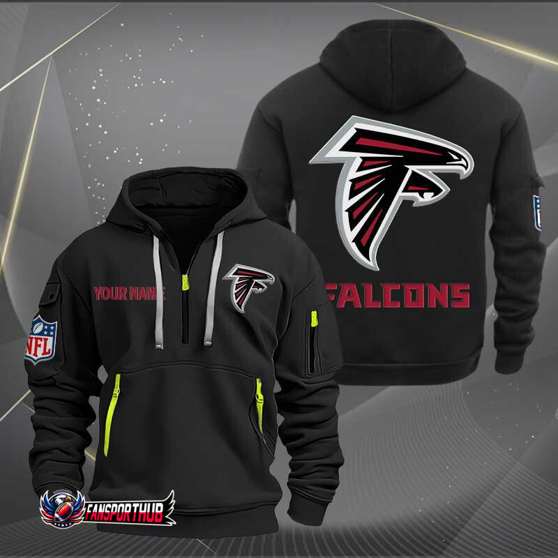 Atlanta Falcons New Personalized Quarter Zip Hoodie Limited Edition AZBTQZH000210