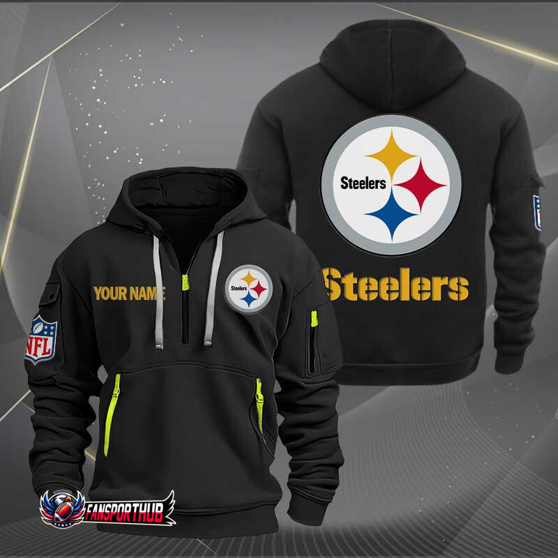 Pittsburgh Steelers New Personalized Quarter Zip Hoodie Limited Edition AZBTQZH000215