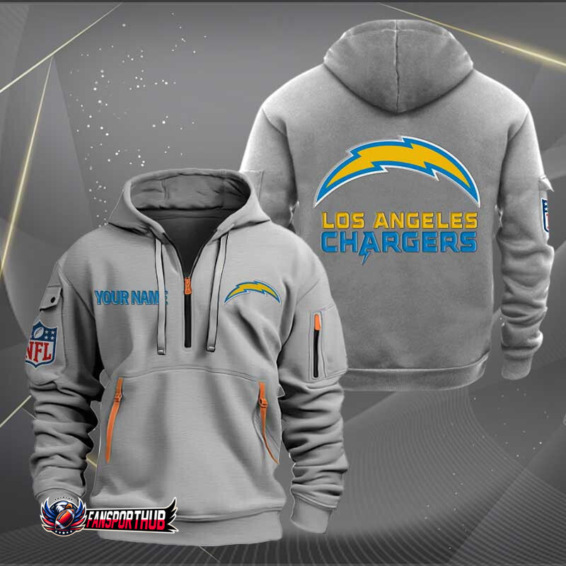 Los Angeles Chargers New Personalized Quarter Zip Hoodie Limited Edition AZBTQZH000228