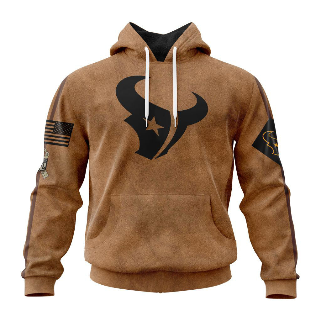 Houston Texans Personalized Salute To Service Club Hoodie AZBTHD000020