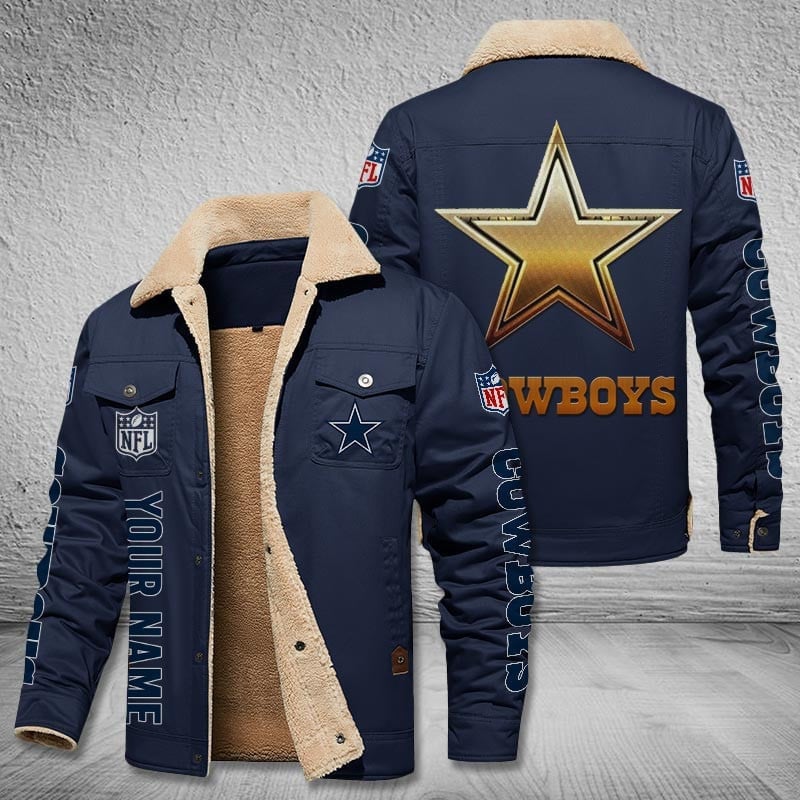 Dallas Cowboys New Personalized Winter Fleece Bomber Jacket AZBTWFBJ000035