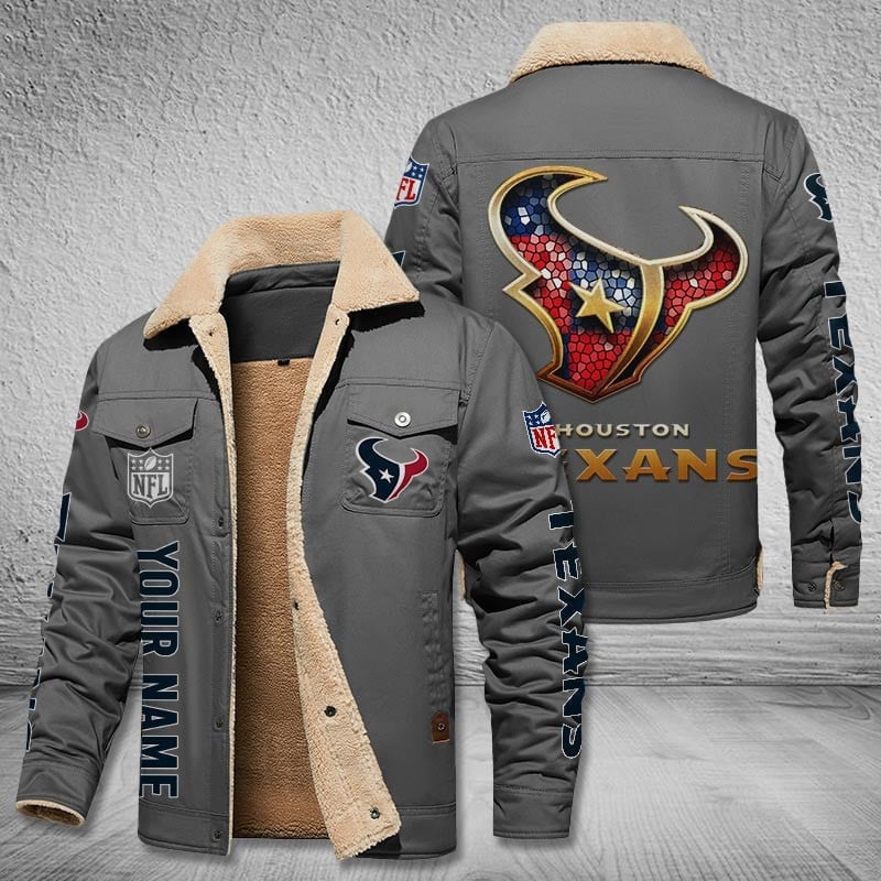 Houston Texans New Personalized Winter Fleece Bomber Jacket AZBTWFBJ000045