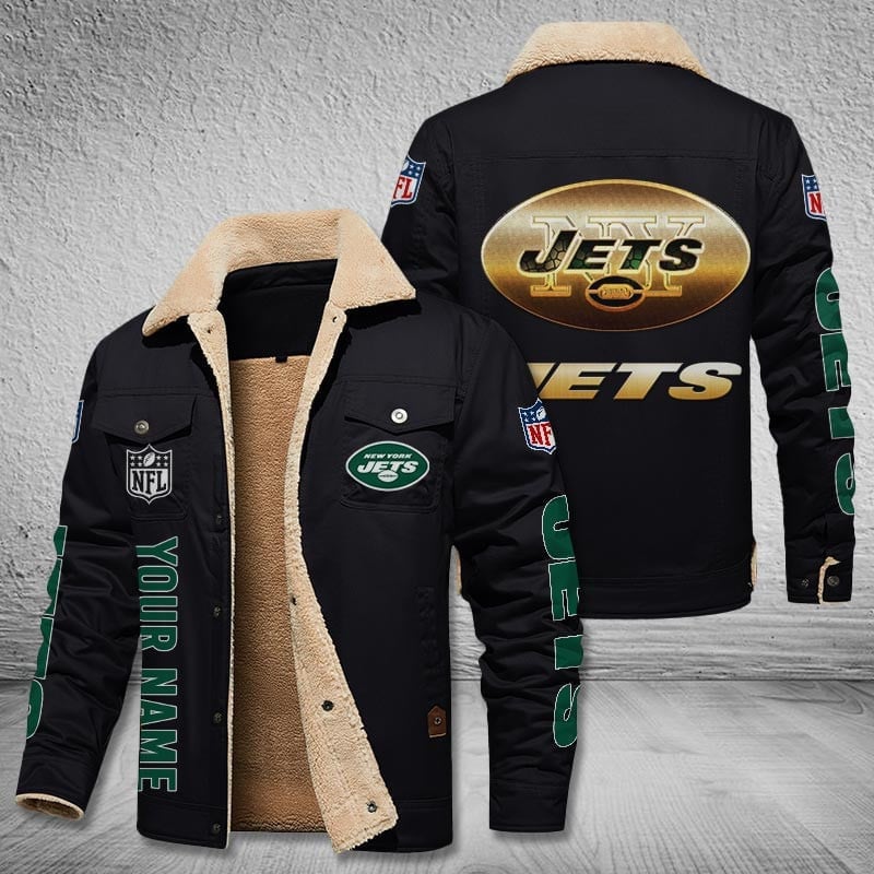 New York Jets New Personalized Winter Fleece Bomber Jacket AZBTWFBJ000043