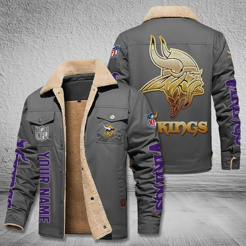 Minnesota Vikings New Personalized Winter Fleece Bomber Jacket AZBTWFBJ000052