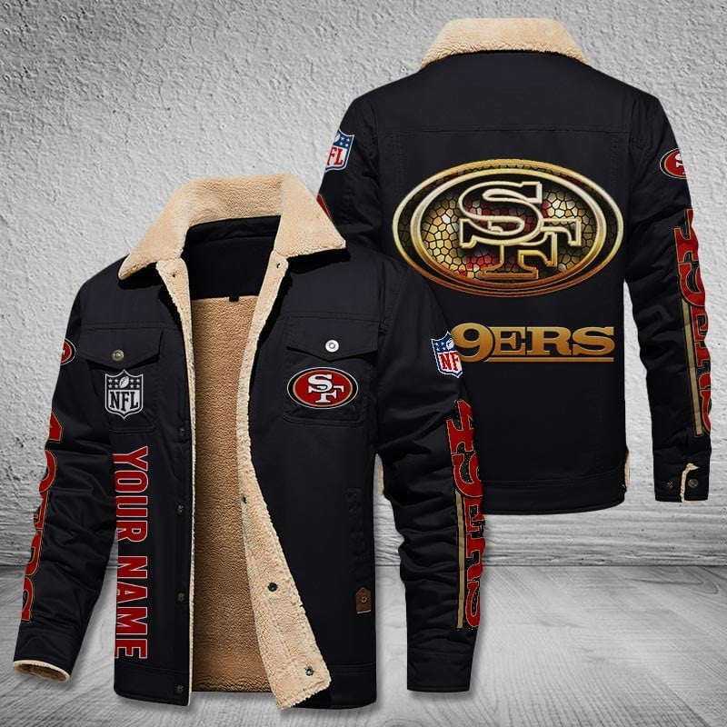 San Francisco 49ers New Personalized Winter Fleece Bomber Jacket AZBTWFBJ000053