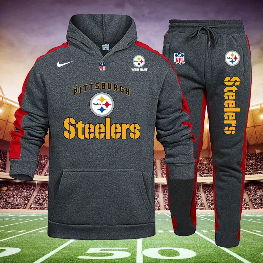 Pittsburgh Steelers New Personalized Hoodie and Sweatpants Set AZBTHDS000006
