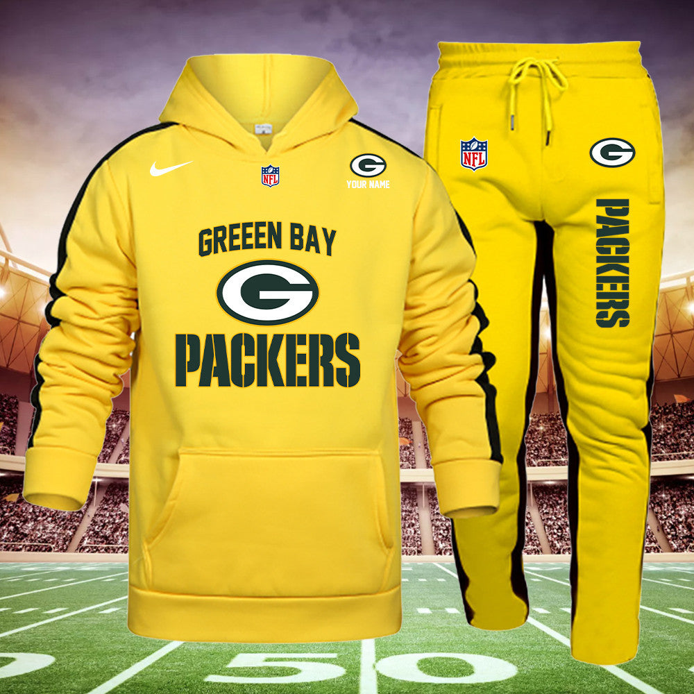 Green Bay Packers New Personalized Hoodie and Sweatpants Set AZBTHDS000017