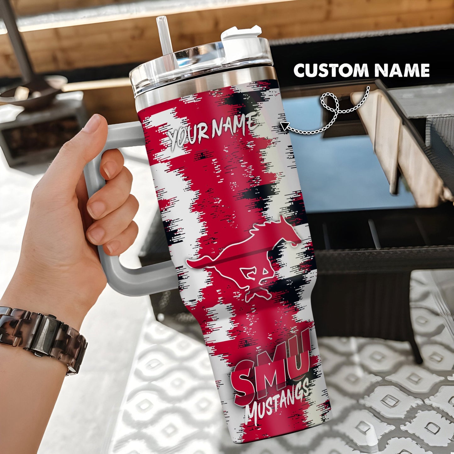 SMU Mustangs New Personalized 40oz Tumbler Limited Edition AZBT40OZ000110