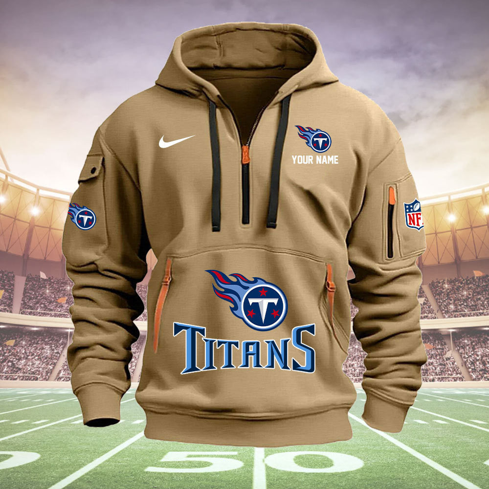 Tennessee Titans New Personalized Quarter Zip Hoodie Limited Edition AZBTQZH000018
