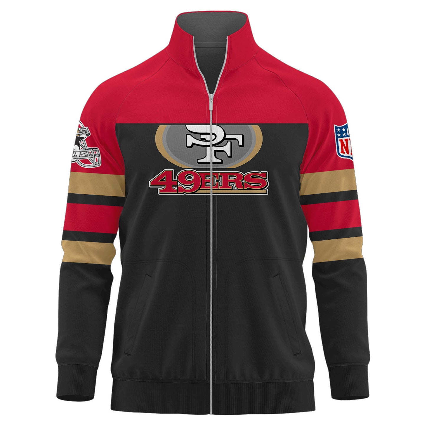 San Francisco 49ers Premium Ultimate Game Day Stand Collar Jacket AZBTSCJK000002