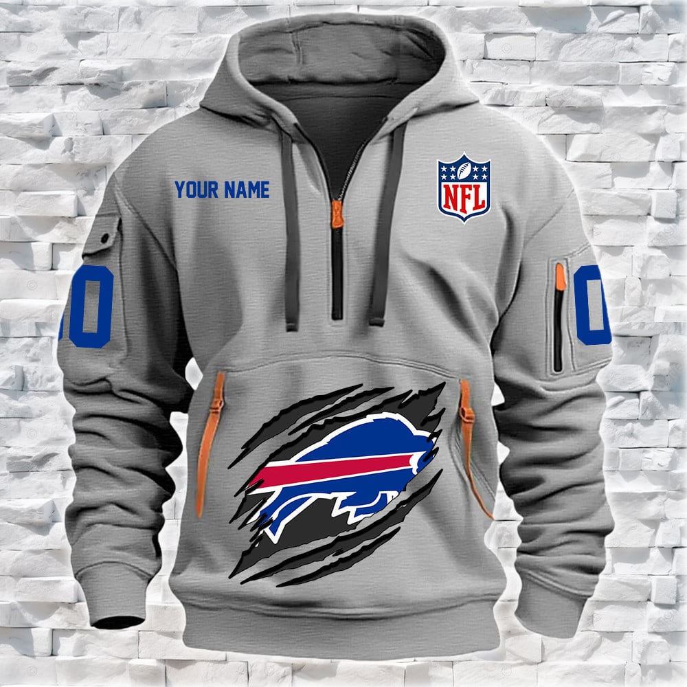 Buffalo Bills New Personalized Quarter Zip Hoodie Limited Edition NA009