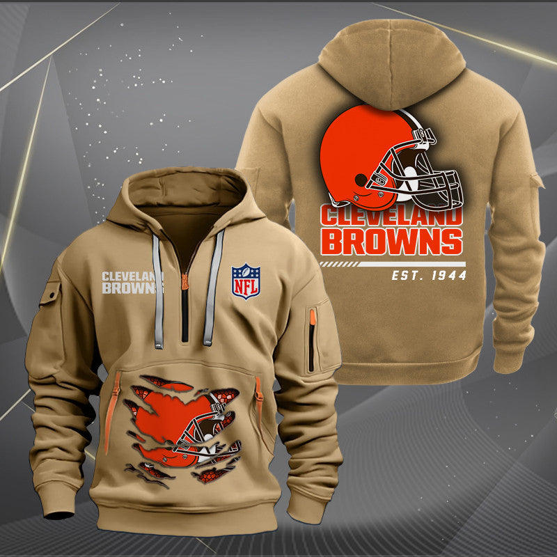 Cleveland Browns New Personalized Quarter Zip Hoodie Limited Edition AZBTQZH000102