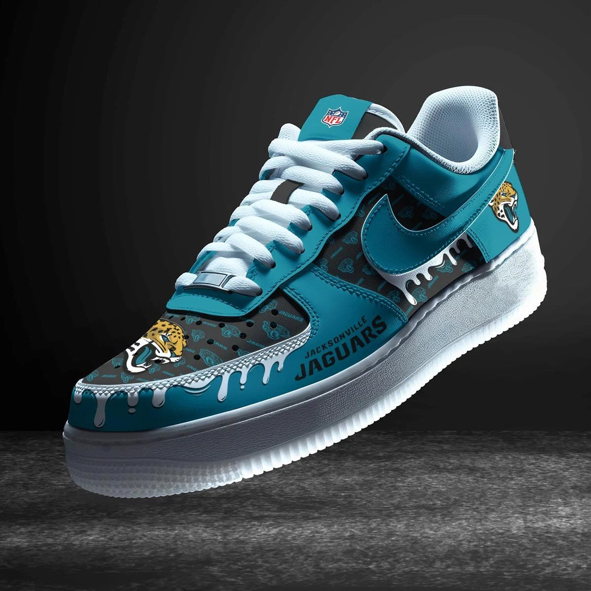 Jacksonville Jaguars New Personalized AF1-1 Sneakers AZDDAF1000019