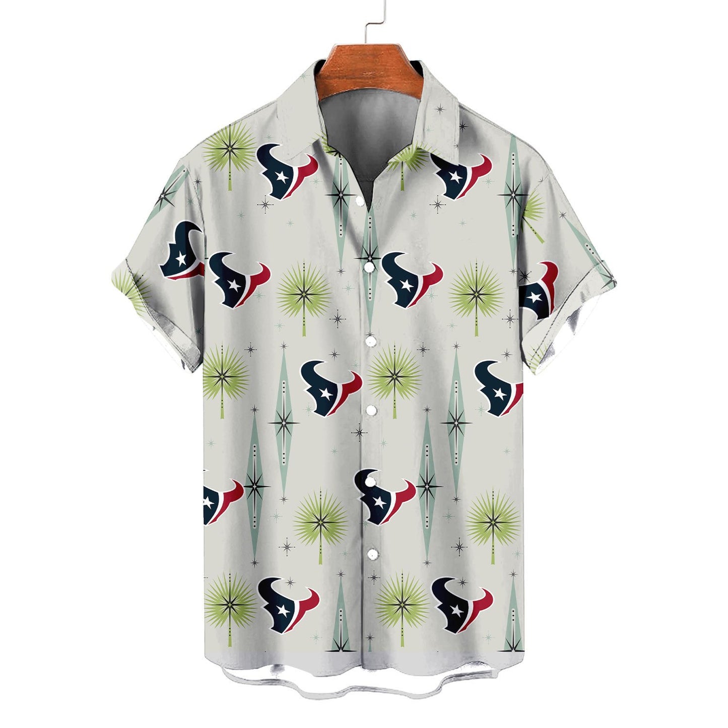 Houston Texans Summer Hawaiian Shirt Logo AZBTHWS000026
